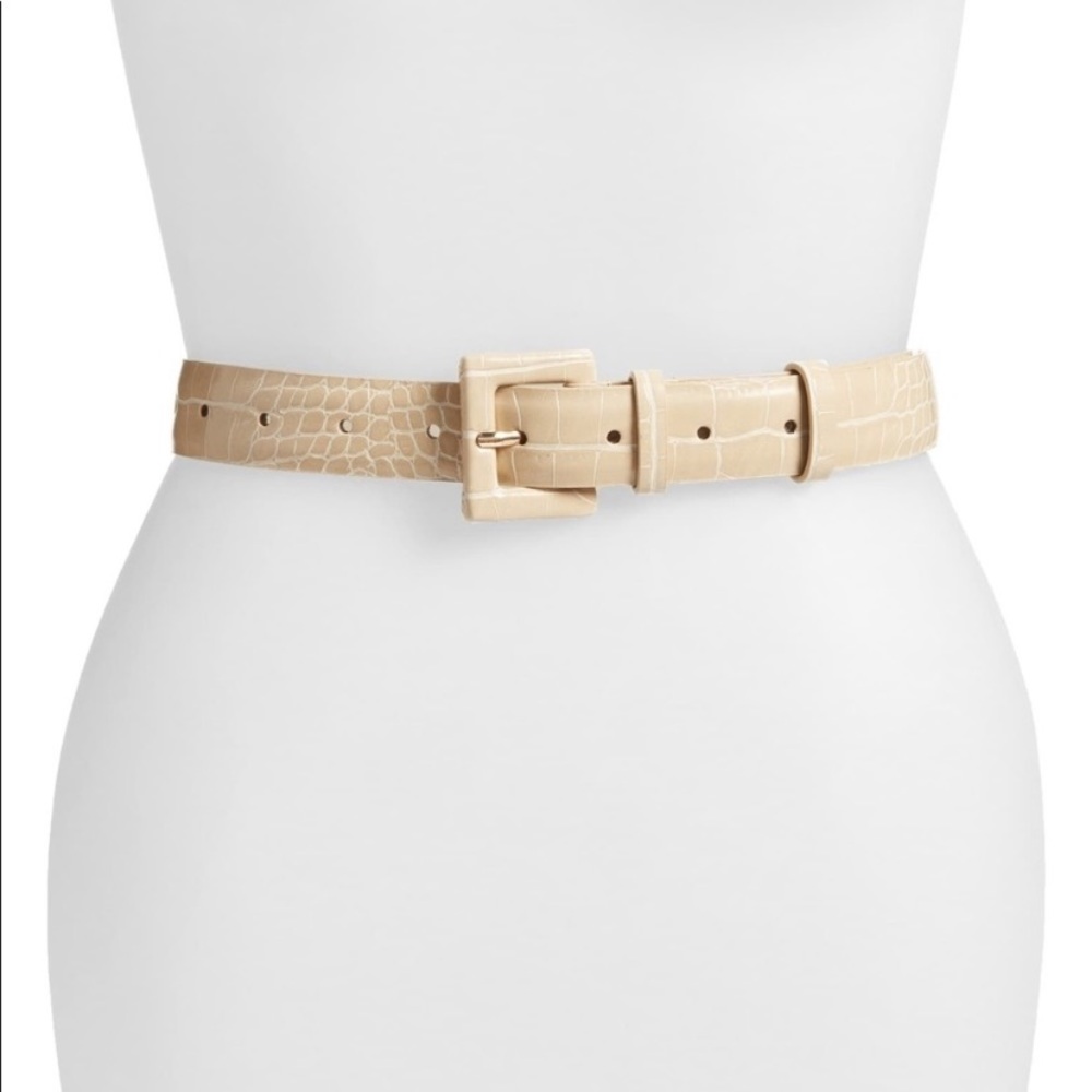 Something navy croc faux leather belt